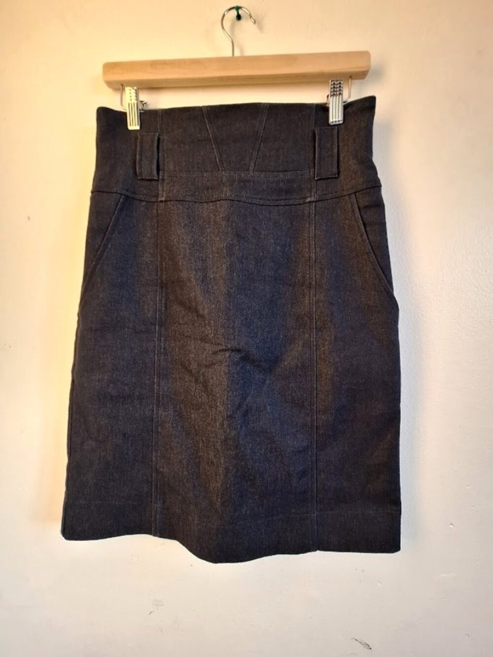 Birds of North America Gaile Skirt Size 8 Dark Navy Cotton Blend